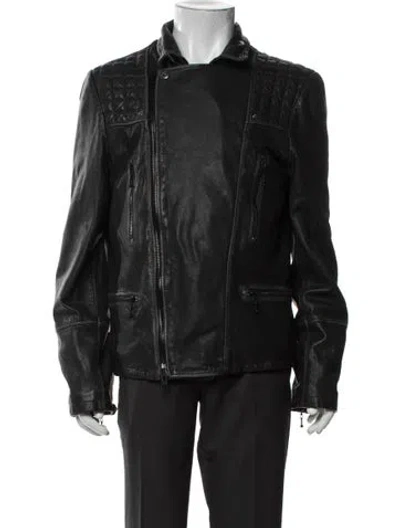 Pre-owned Allsaints Moto Jacket In Brown