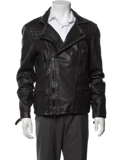 Pre-owned Allsaints Moto Jacket In Brown