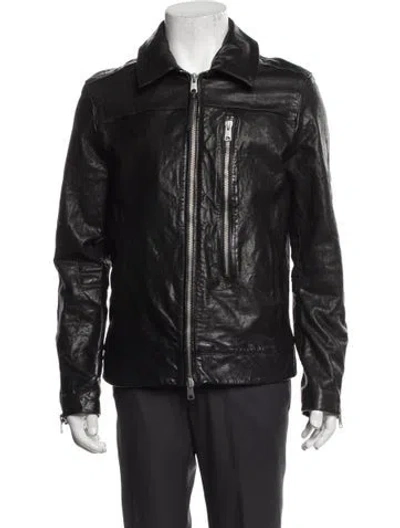 Pre-owned Allsaints Moto Jacket In Brown
