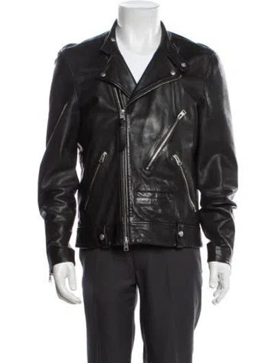 Pre-owned Allsaints Moto Jacket In Gray