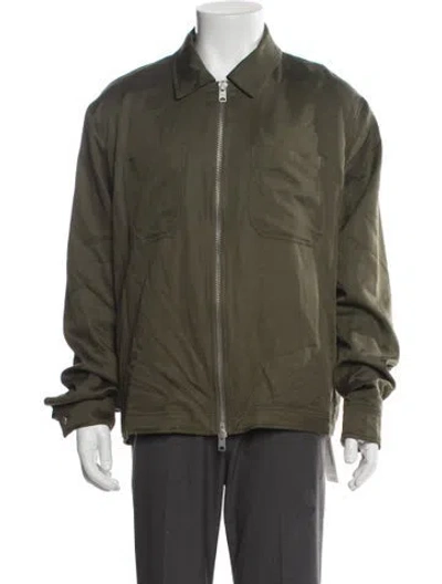 Pre-owned Allsaints Moto Jacket In Green