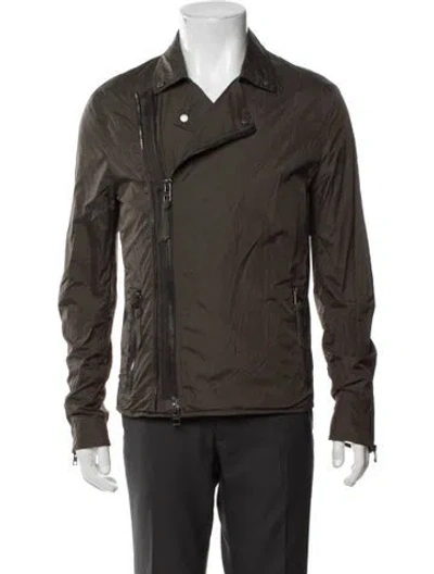 Pre-owned Allsaints Moto Jacket In Green