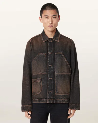 Allsaints Mukesh Relaxed Jacket In Brown