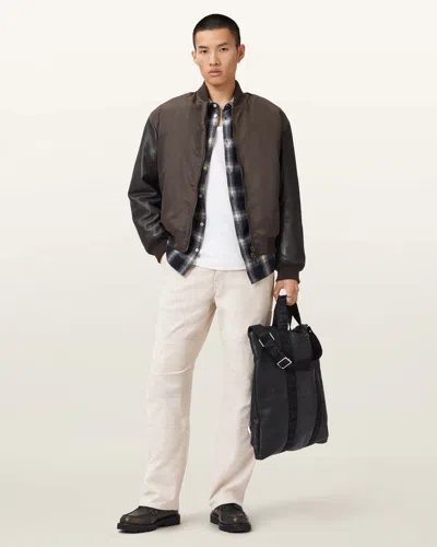 Allsaints Mullen Carpenter Wide Fit Corduroy Jeans In White