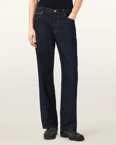 Allsaints Mullen Straight Leg Denim Jeans In Black