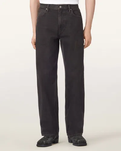 Allsaints Mullen Straight Leg Denim Jeans In Brown