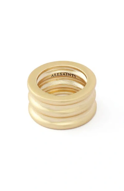 Allsaints Multi Tube Ring In Gray