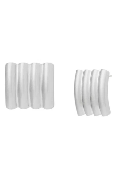 Allsaints Multi Tube Stud Earrings In Metallic