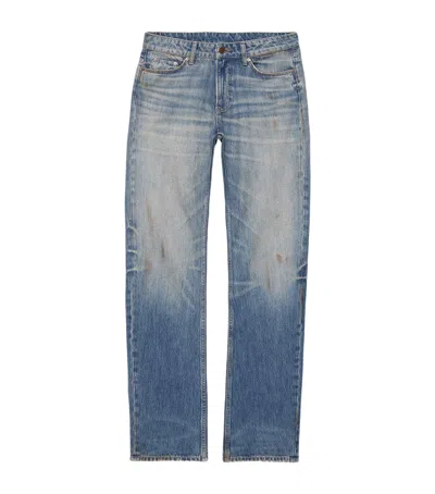 Allsaints Nat Low-rise Slim Jeans In Multi