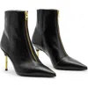 Allsaints Natasha Bootie In Black/ Warm Brass