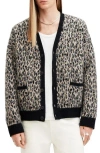 Allsaints Leopard-print Button Cardigan