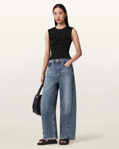 Allsaints Nella Slim Fit Sleeveless Tank Top In Black