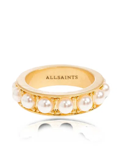 Allsaints Nellie Ring Set In Green