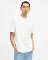 Allsaints Nero Mock Neck Short Sleeve T-shirt In Chalk White