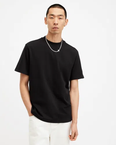 Allsaints Nero Heavyweight Relaxed Fit T-shirt In Jet Black