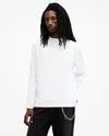 Allsaints Nero Mock Neck Relaxed Fit Sweatshirt In Chalk White