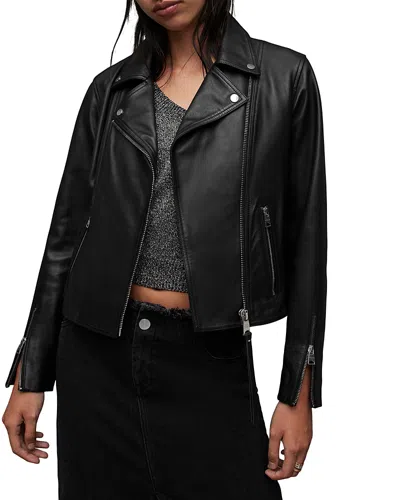 Allsaints Neve Biker Jacket In Black