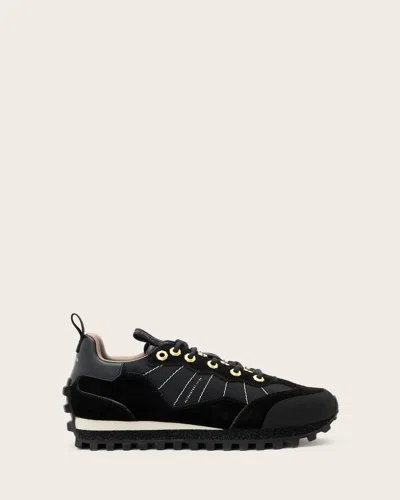 Allsaints Nevis Suede Sneakers In Black