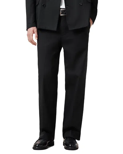 Allsaints Newton Relaxed Fit Dress Pants In Koto Black