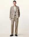 Allsaints Newton Tailored Trousers In Stone Grey