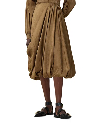 Allsaints Nia Bubble Skirt In Brown