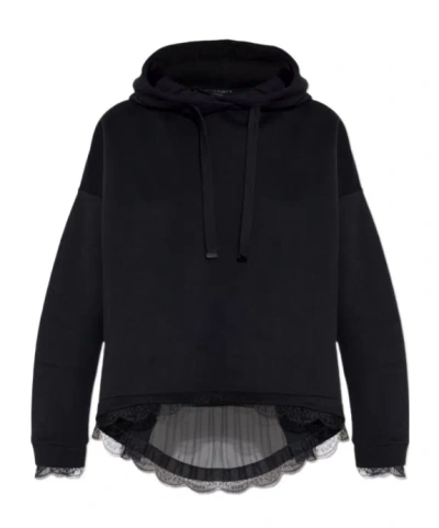 Allsaints Nia Lace Hoodie In Black