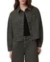 Allsaints Organic Cotton-blend Nicky Shirt Jacket In Golden Black