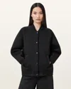 Allsaints Nicola Oversized Bomber Jacket In Black