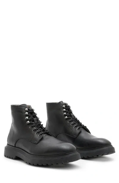 Allsaints Nidd Lace-up Boot In Black/black