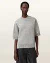 Allsaints Nika Relaxed Wool T-shirt In Gray