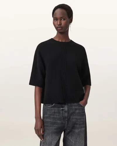 Allsaints Nix Cashmere Relaxed T-shirt, In Black
