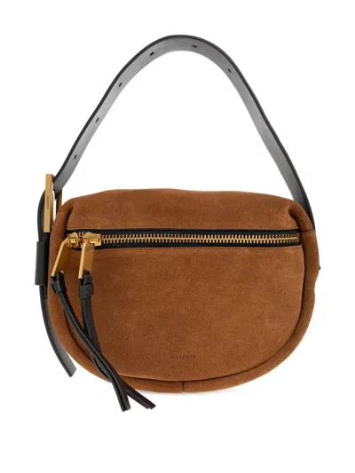 Allsaints Noemie Zip Tassel Tote Bag In Brown
