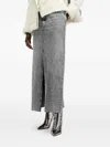Allsaints Noir Acid-wash Maxi Skirt In Black