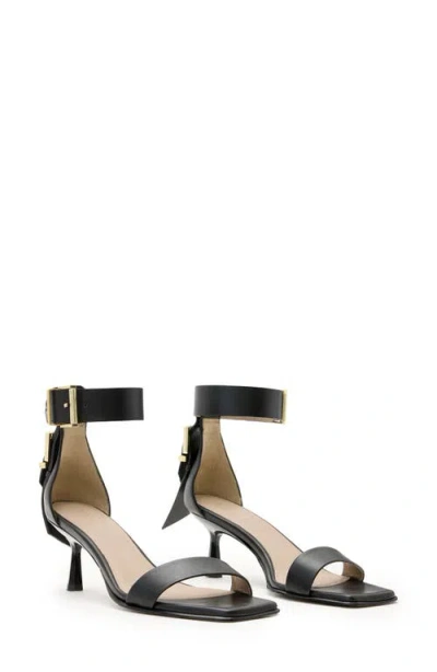 Allsaints Noir Ankle Strap Sandal In Black