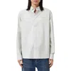 Allsaints Nolan Pinstripe Button-up Shirt In White