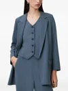 Allsaints Notched-lapel Blazer In Blue