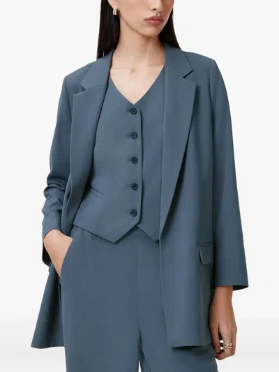 Allsaints Notched-lapel Blazer In Blue