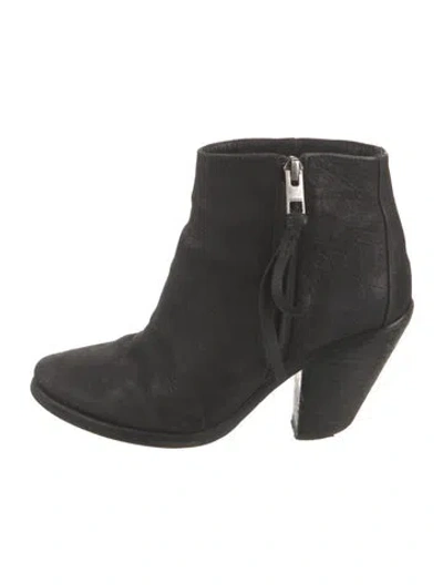 Pre-owned Allsaints Nubuck Boots In Black