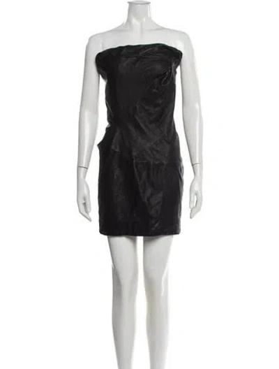 Pre-owned Allsaints Nylon Mini Dress In Black