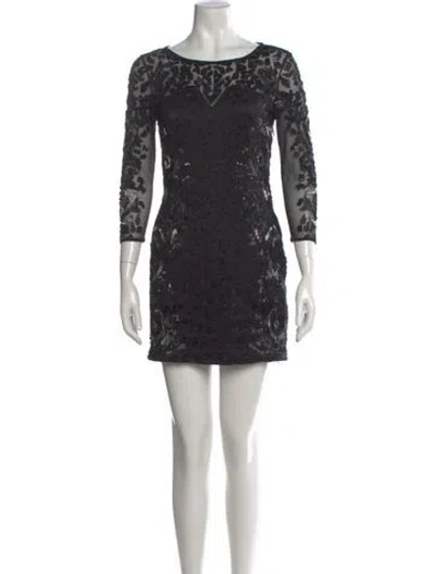 Pre-owned Allsaints Nylon Mini Dress In Black