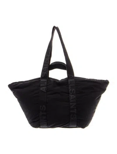 Pre-owned Allsaints Nylon Tote In Black
