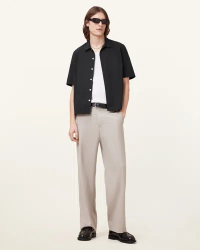 Allsaints Nyon Short Sleeve Shirt In Black