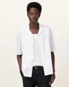 Allsaints Short Sleeve Button-up Shirt In White