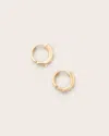 Allsaints Nyx Crystal Hoop Earrings In Warm Brass