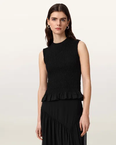 Allsaints Ode Slim Fit Cotton Tank Top In Black