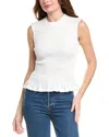 Allsaints Ode Smocked Sleeveless Tank Top In White