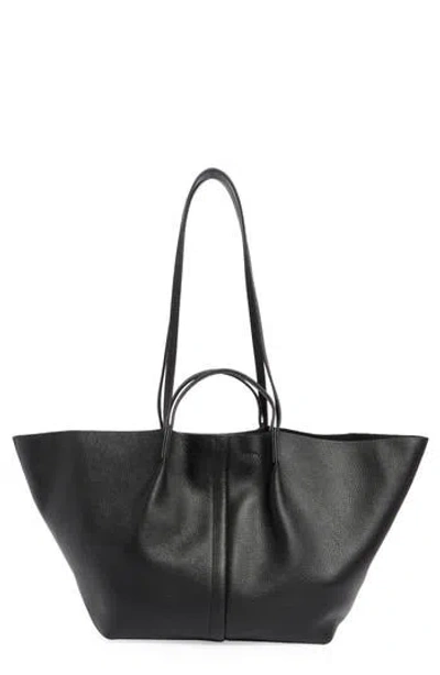 Allsaints Odette East/west Leather Tote Bag In Black