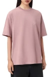 Allsaints Odyssey Etta Oversized T-shirt In Pink