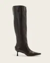 Allsaints Odyssey Knee High Leather Boots In Brown