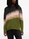 Allsaints Sirius Jacquard Stripe Oversized Jumper In Multi